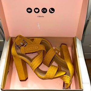 Mustard yellow heels